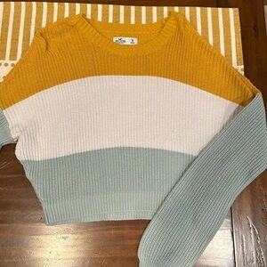 Multi-colored cropped sweater from hollister